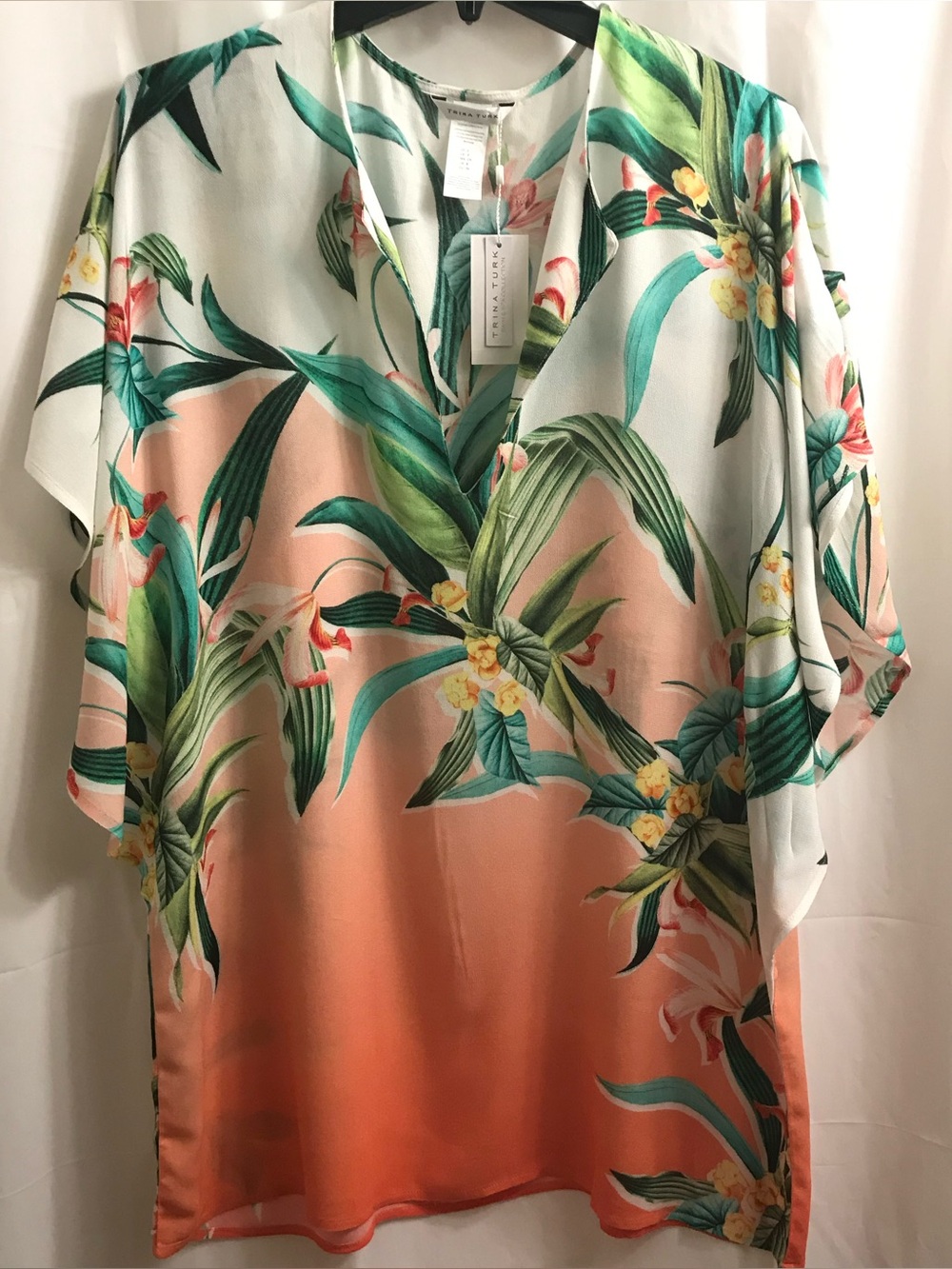 Trina Turk Costa de Prata Caftan Swim Coverup Small